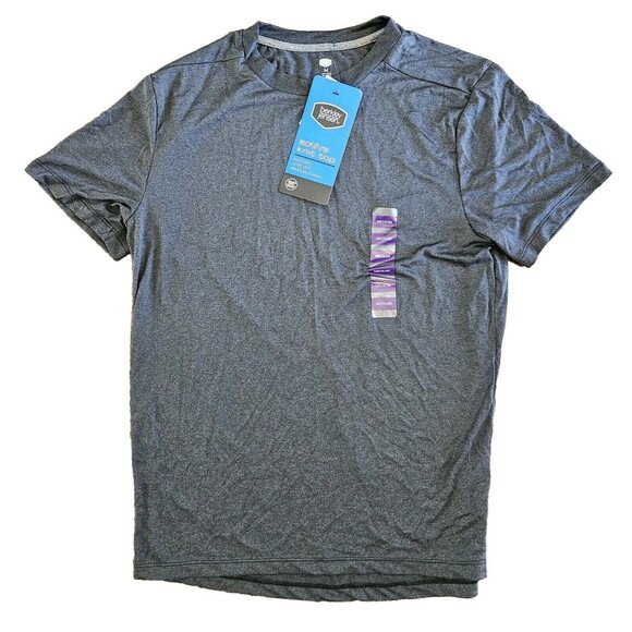 Berkley Jensen Shirt Adult Medium Dark Gray Active Knit Tee Mens Quick Dry - Picture 1 of 4